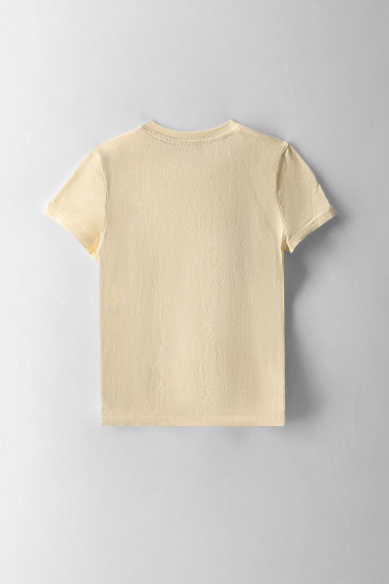 Girls Muse Fitted Tee - Yellow