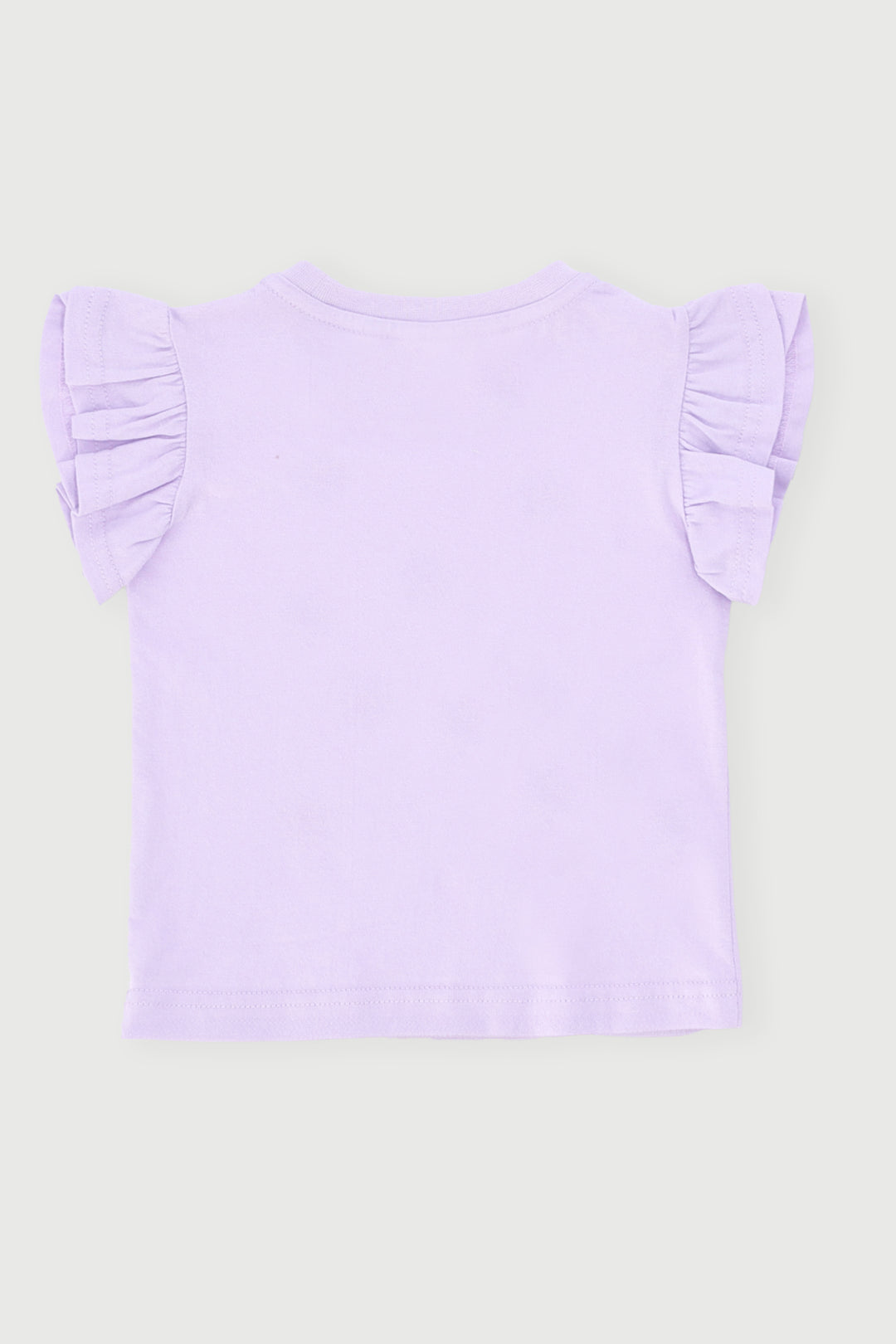 Baby Girls Flower Frill Top - Lilac