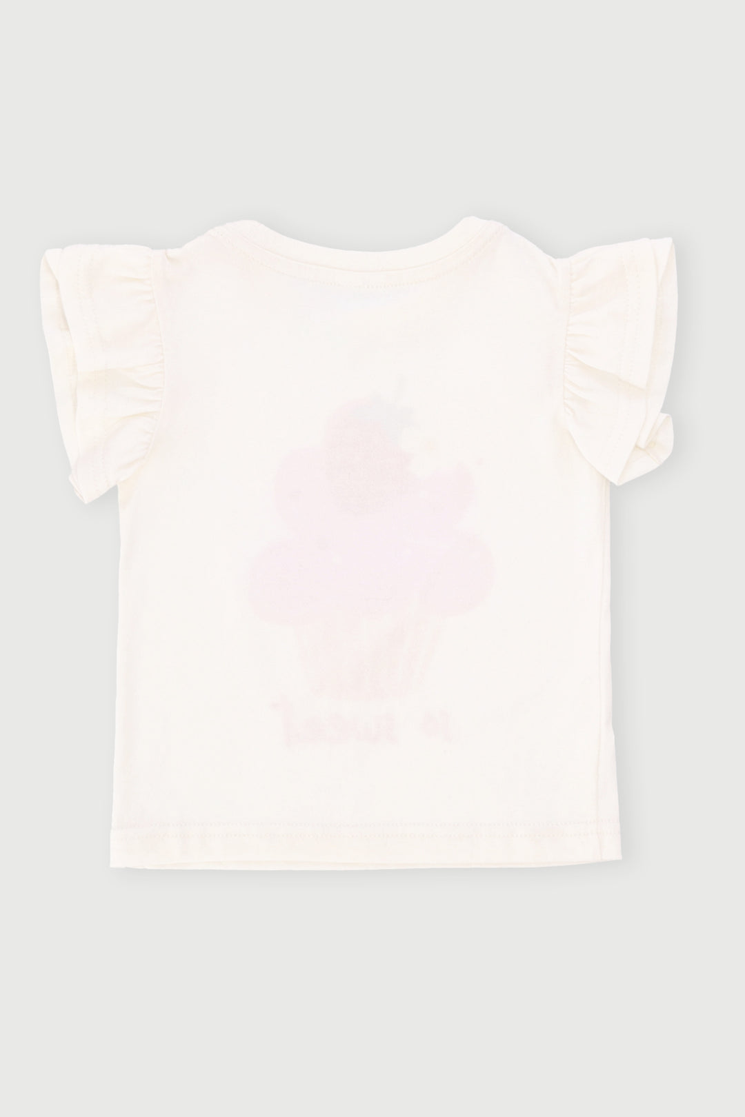 Baby Girls Fruit Frill Top - Cream
