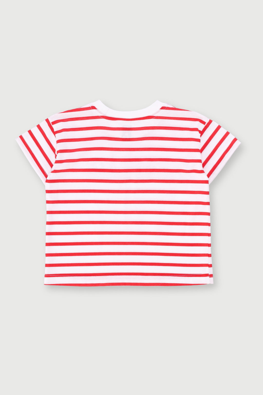 Baby Girls 3D Slogan Stripe Top - Red