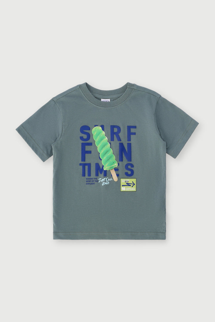 Pre-Boys Ice Lolly Tee - Teal
