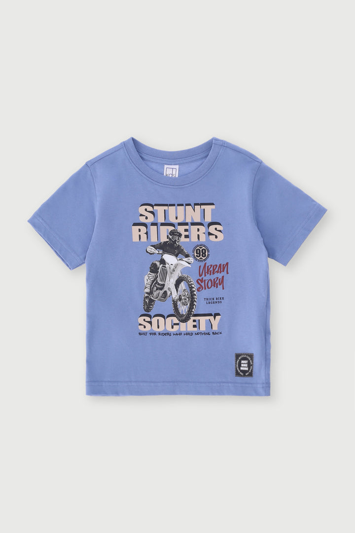 Pre-Boys Motorbike Tee - Blue