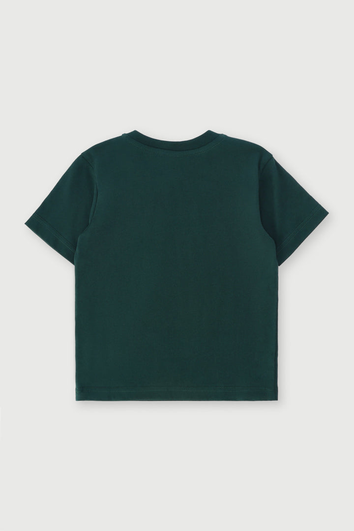 Pre-Boys Short Sleeve Collegial Tee - Dark Green