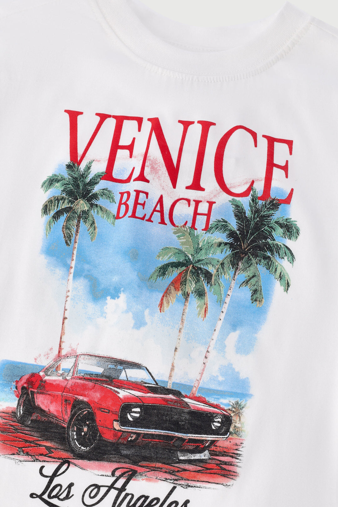 Pre-Boys Car Photographic Tee - White