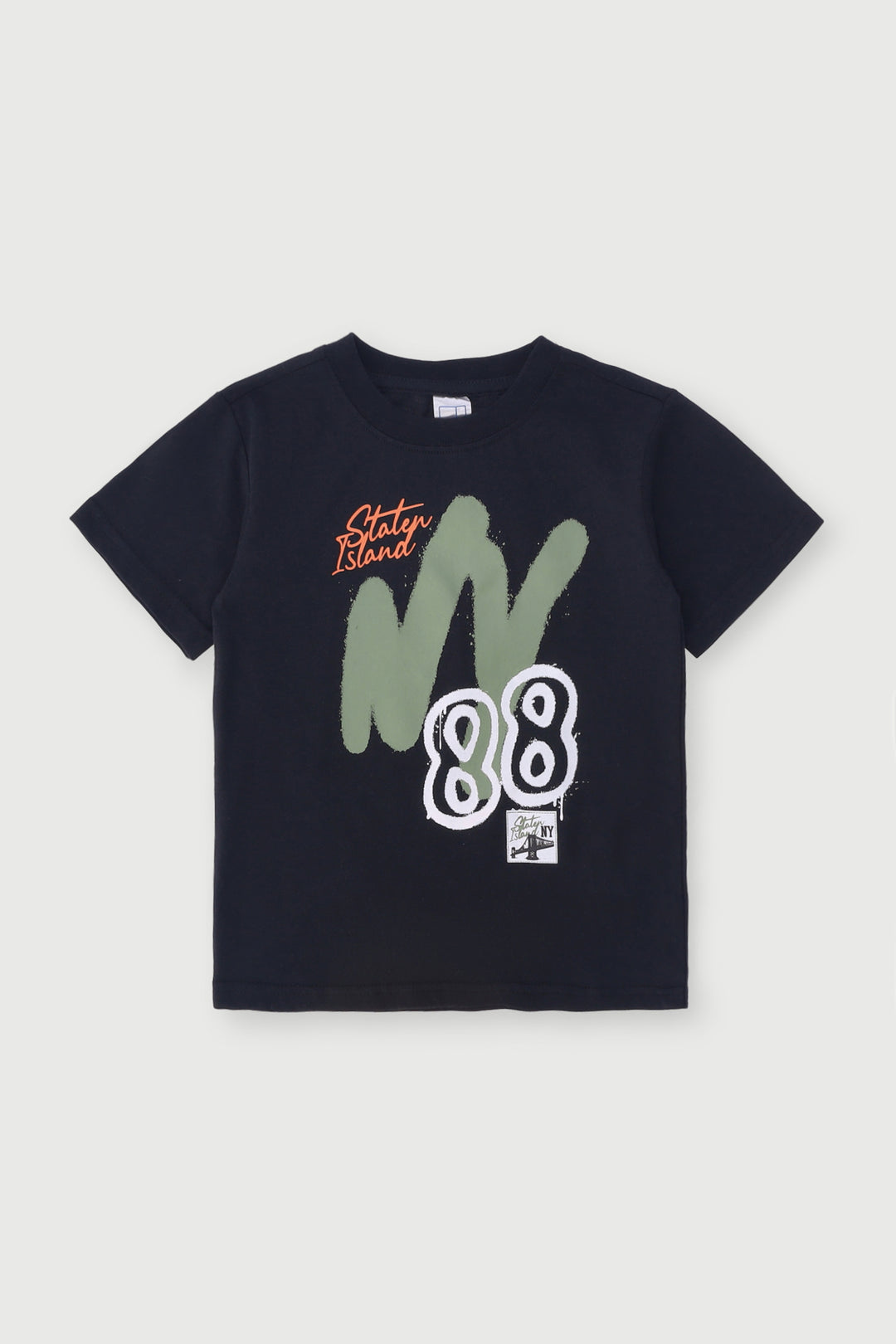 Pre-Boys Sports Badges Tee - Black