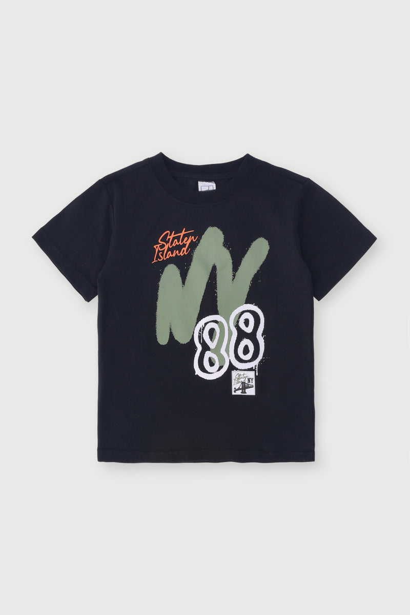 Pre-Boys Sports Badges Tee - Black