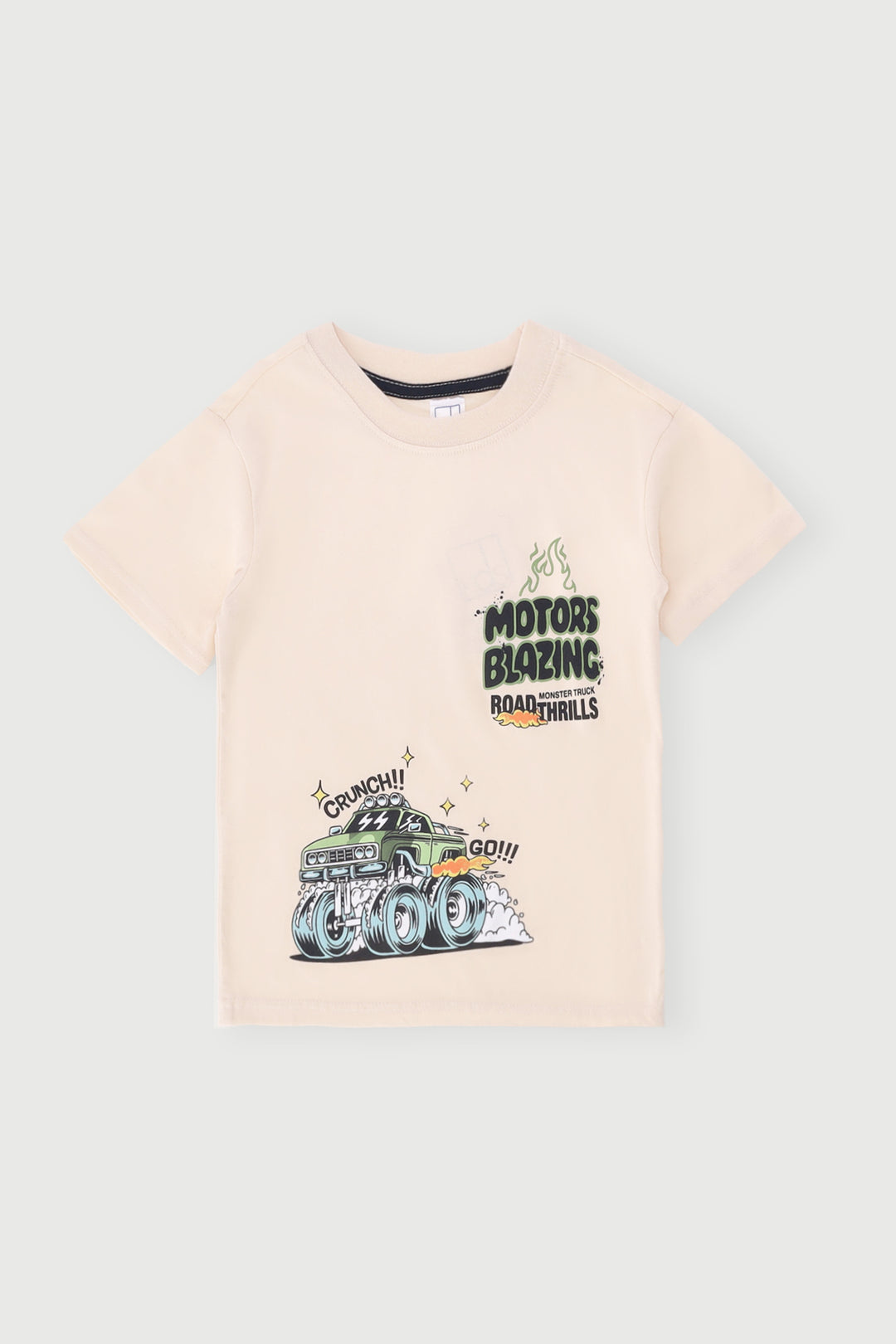 Pre-Boys Monstertruck Tee - Cream