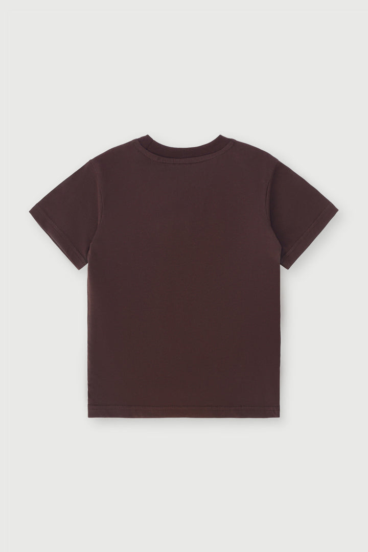 Pre-Boys Short Sleeve Dino Tee - Chocolate Brown