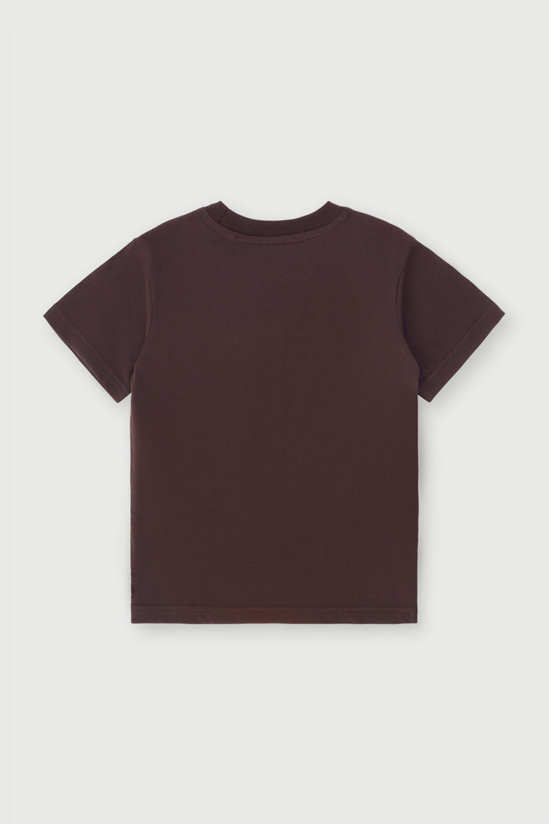 Pre-Boys Short Sleeve Dino Tee - Chocolate Brown