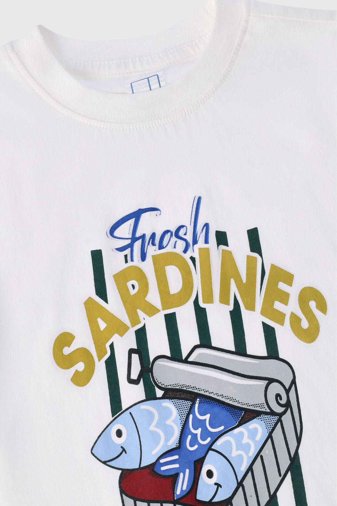 Pre-Boys Short Sleeve Sardines Tee - White