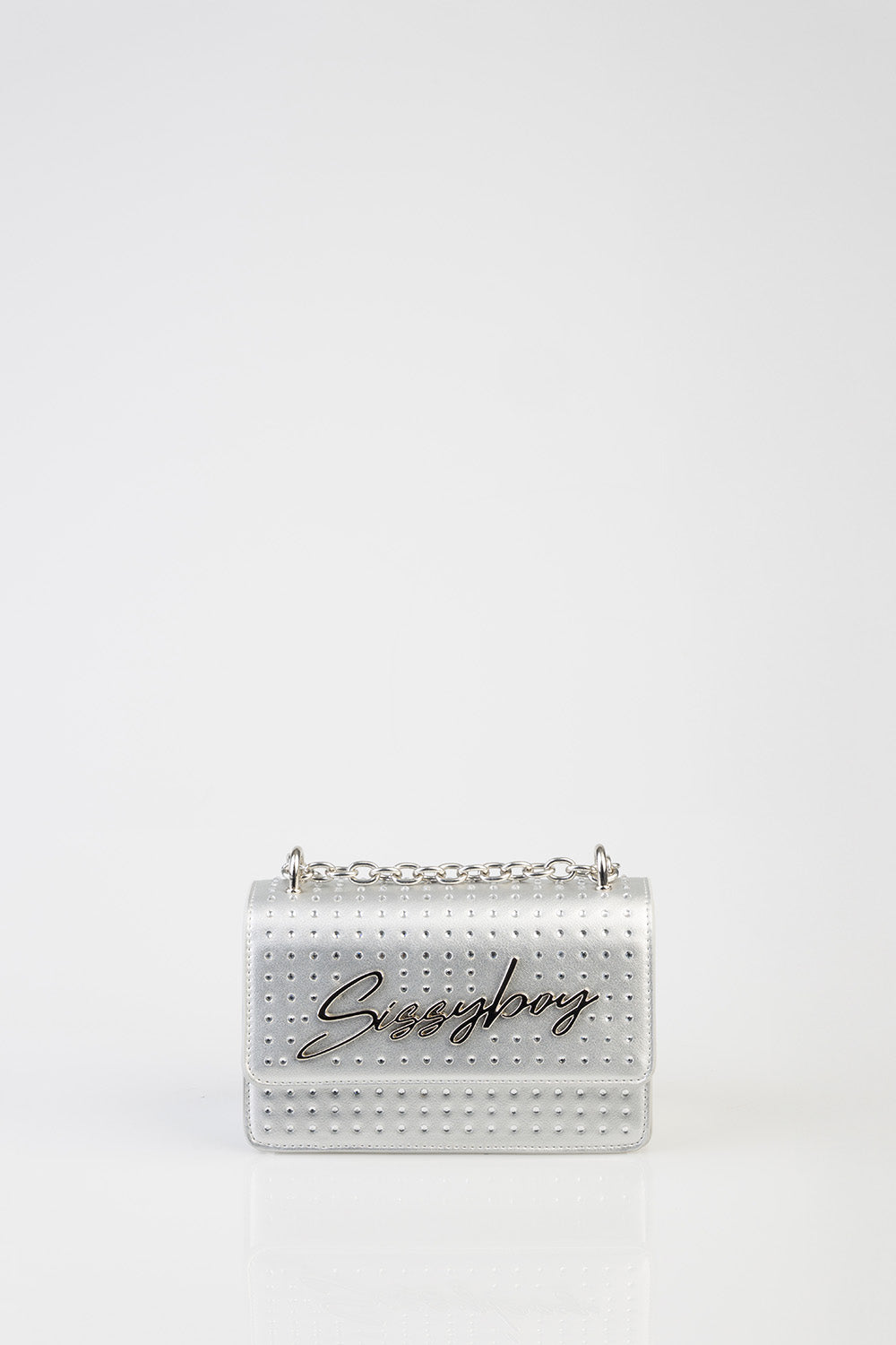 Slay Fest Structured Crossbody Bag - Silver