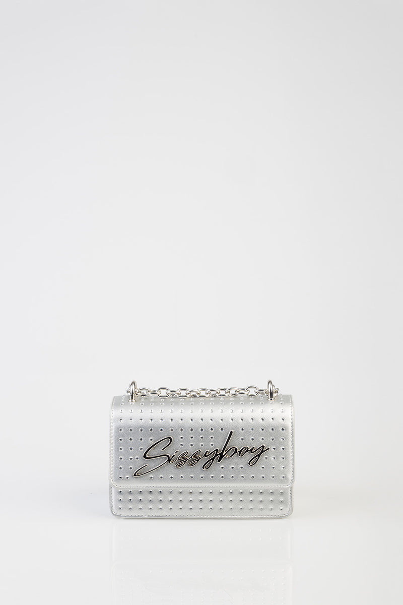 Slay Fest Structured Crossbody Bag - Silver