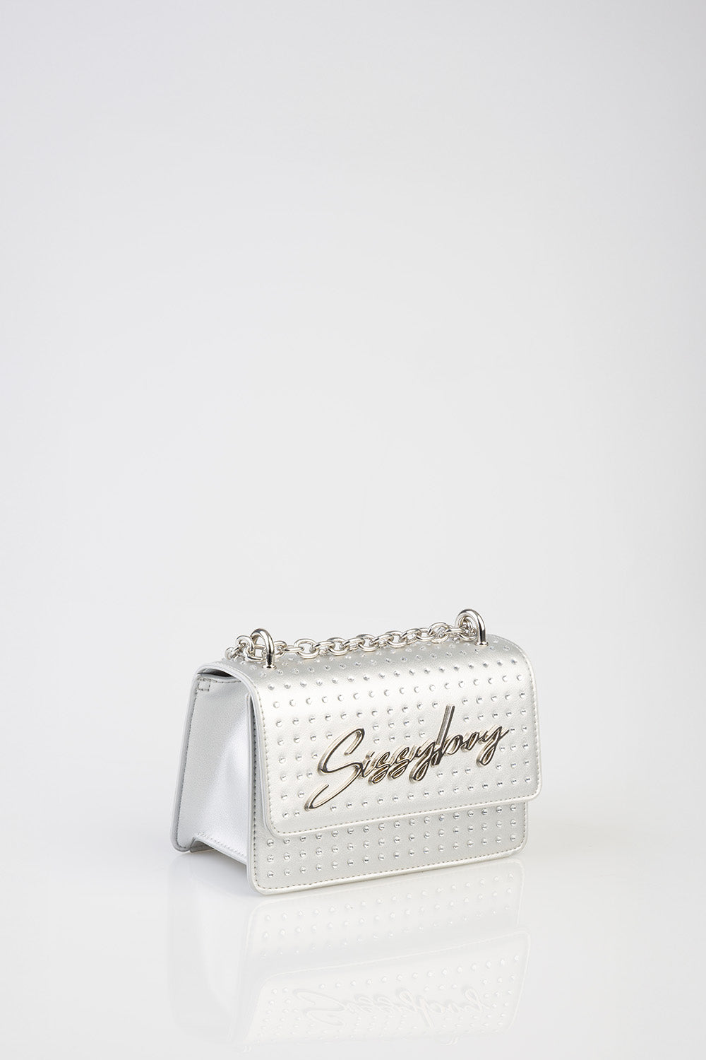 Slay Fest Structured Crossbody Bag - Silver