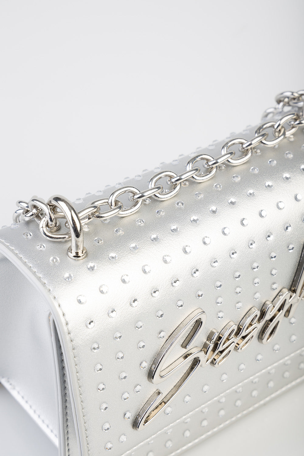 Slay Fest Structured Crossbody Bag - Silver