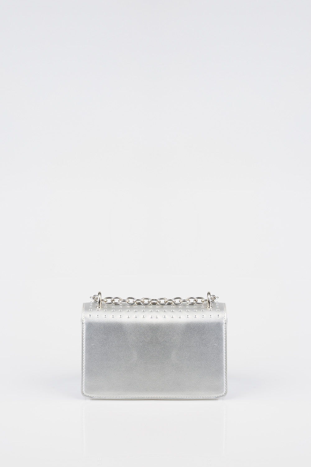 Slay Fest Structured Crossbody Bag - Silver
