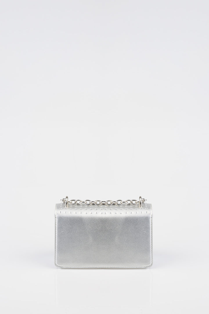 Slay Fest Structured Crossbody Bag - Silver