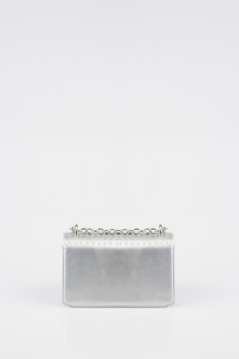 Slay Fest Structured Crossbody Bag - Silver