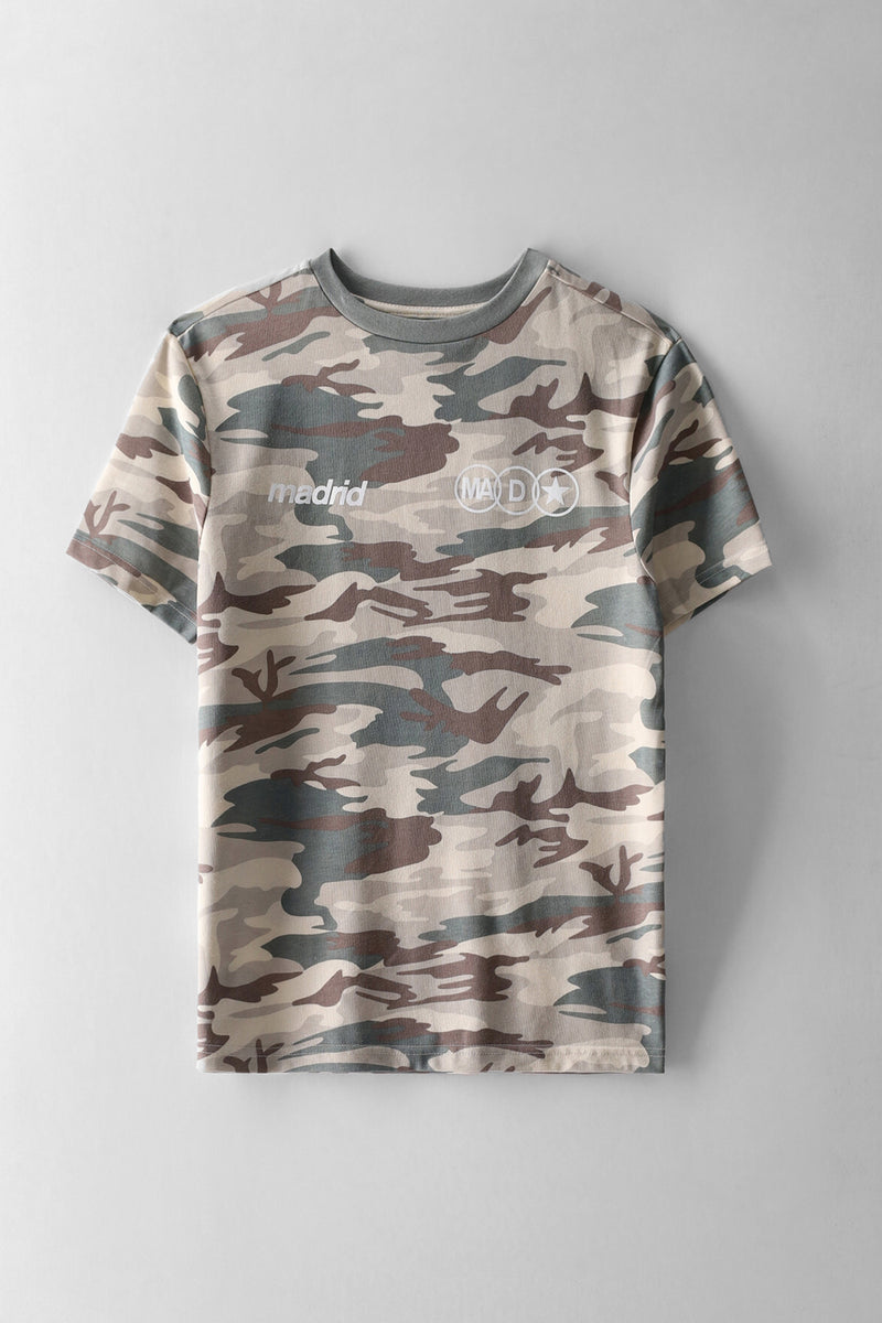 Boys Washed Printed Tee - Camo