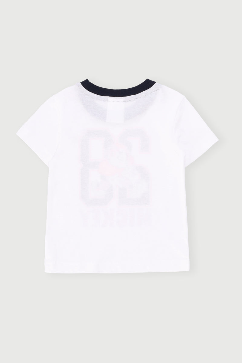 Baby Boys Mickey Mouse Single Jersey Tee - White