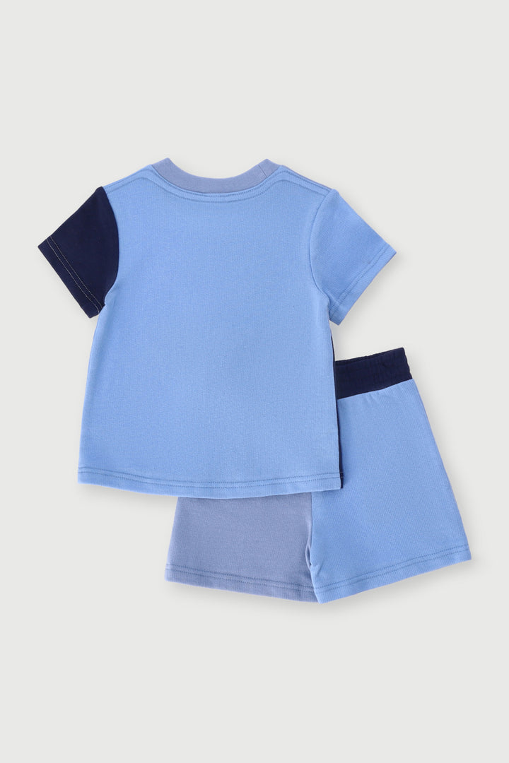 Baby Boys Colourblock Fleece Set - Navy
