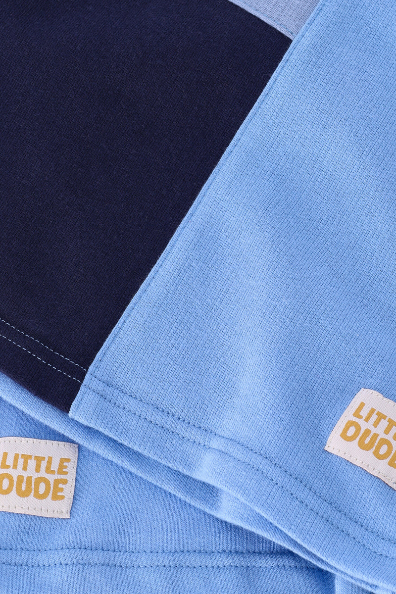 Baby Boys Colourblock Fleece Set - Navy