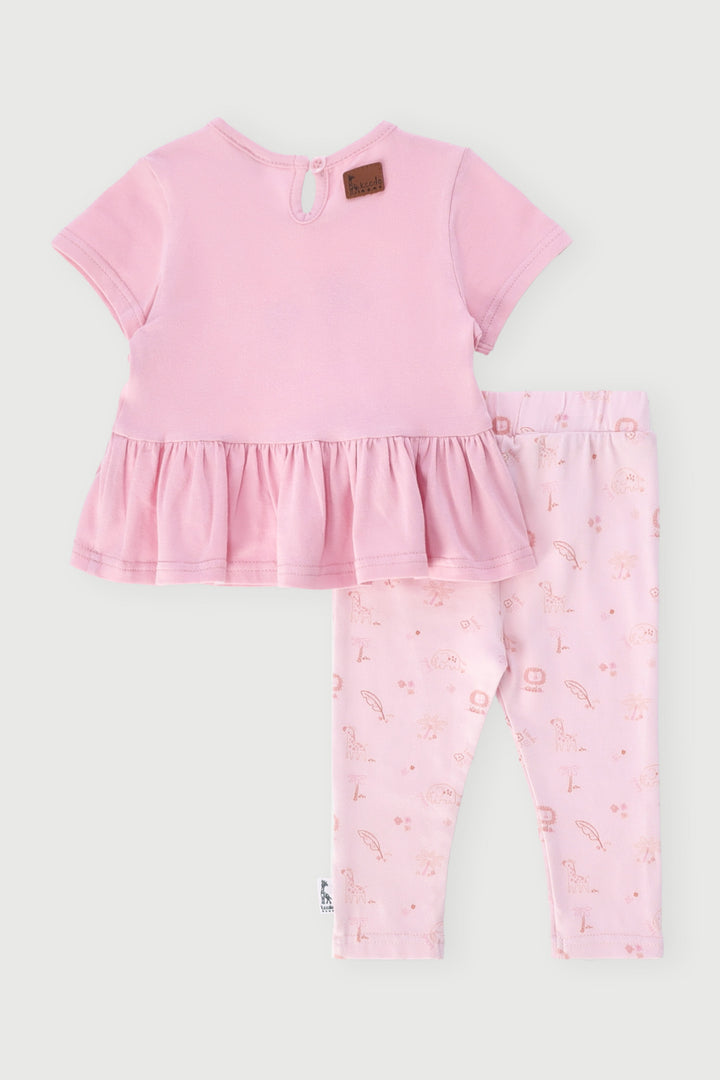 Keedo Baby Girls Tee & Legging Set - Pink
