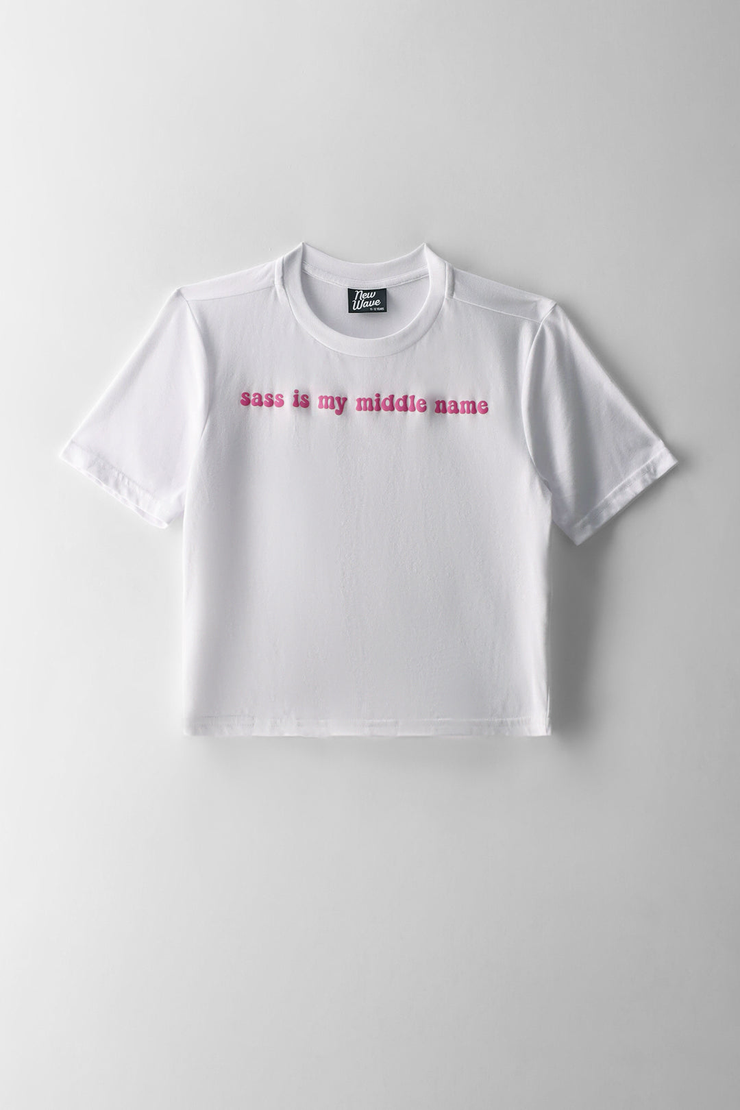 Girls Sass Boxy Tee - White