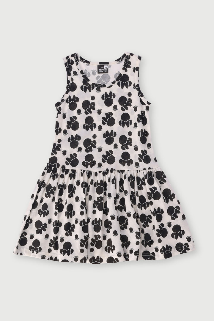 Pre-Girls Print Dress - Cream