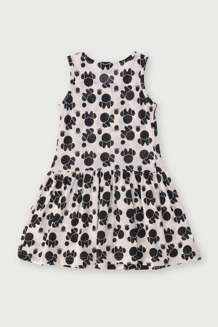 Pre-Girls Print Dress - Cream