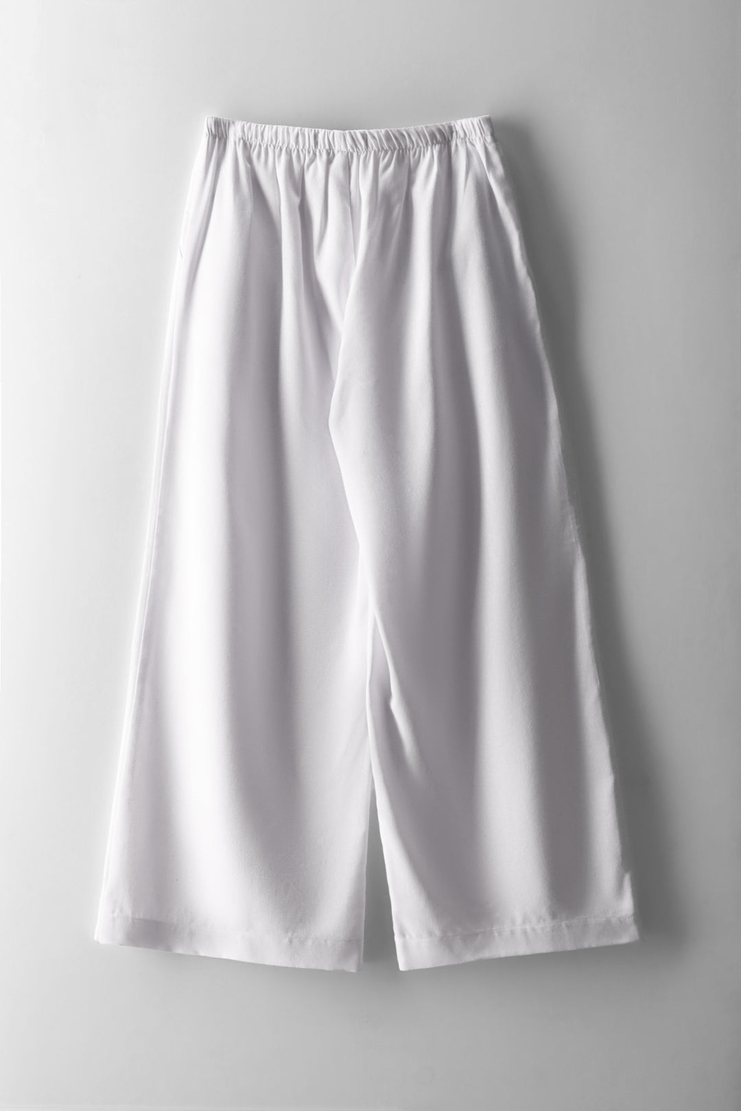 Girls White Linen Pants - White
