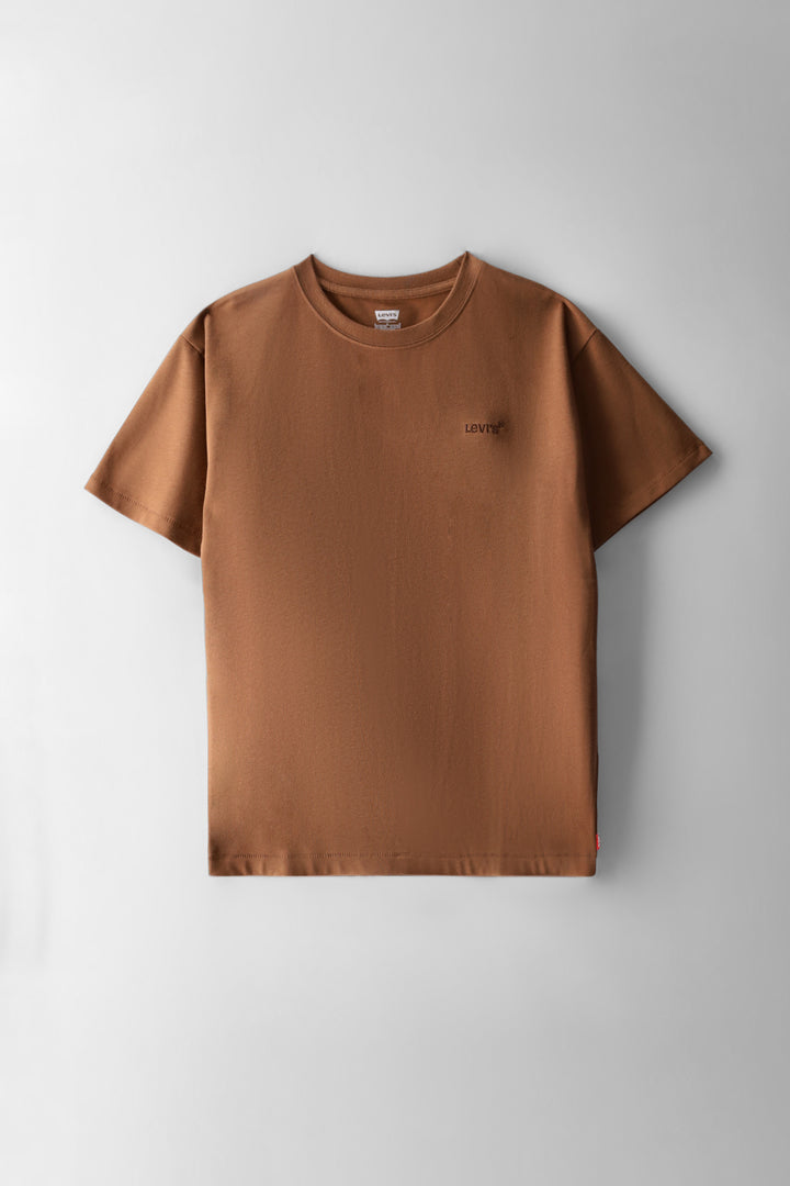 Boys Red Tab Vintage T-Shirt - Brown