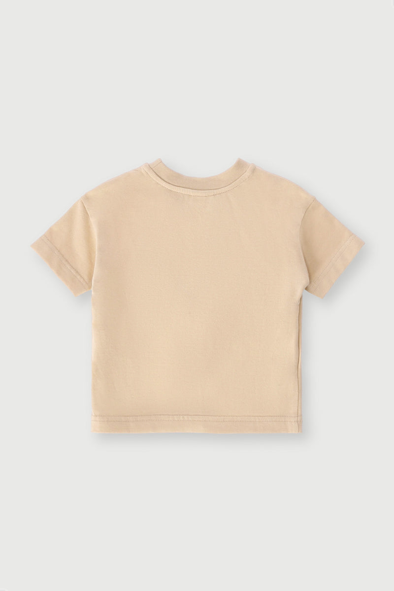 Keedo Baby Boys Giraffe Tee - Stone
