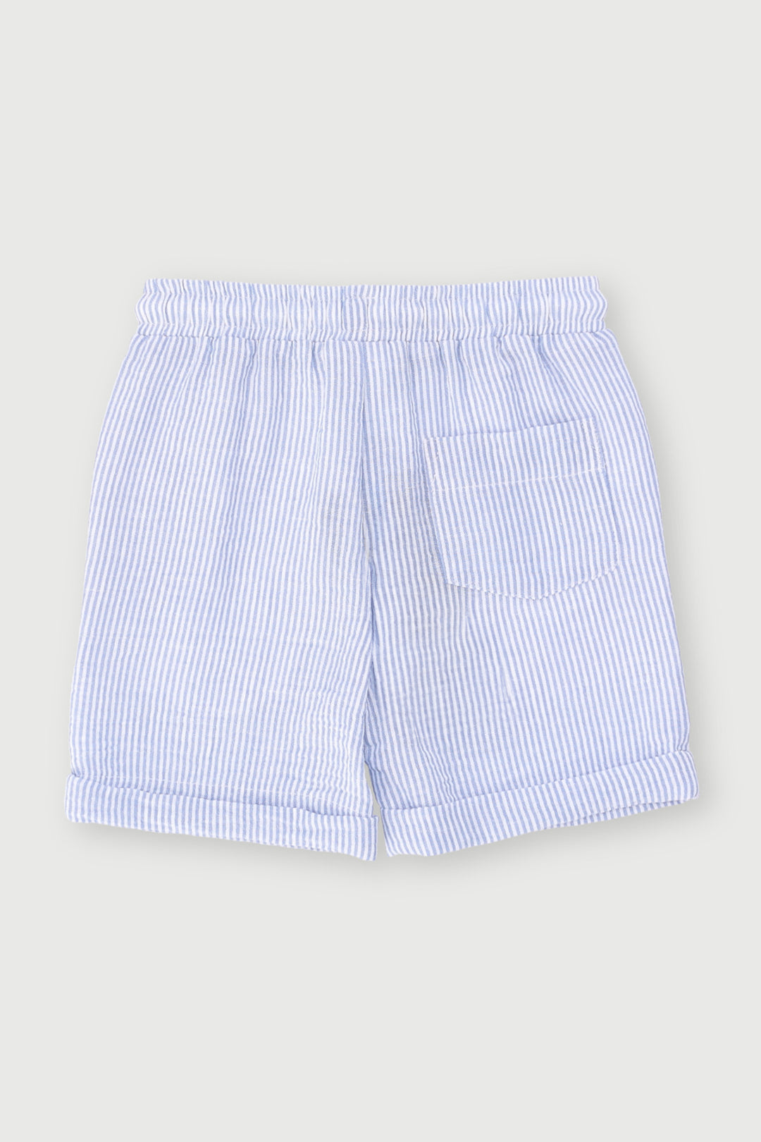 Pre-Boys Linen Like Stripe Short - Navy