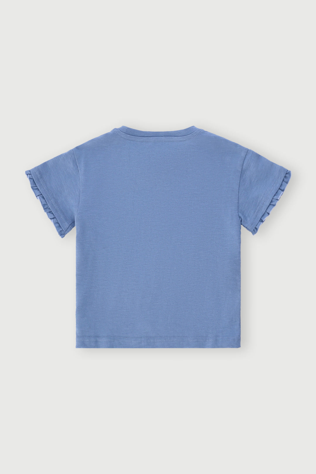 Pre-Girls Flower Applique Tee - Blue