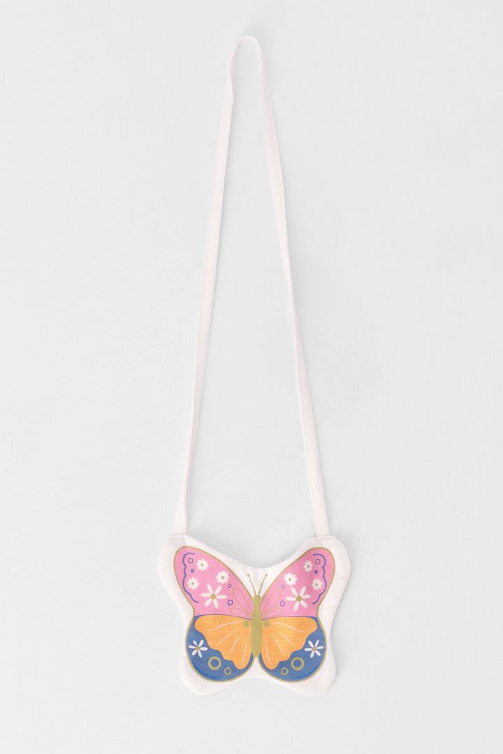 Pre-Girls Butterfly Applique Tee - Cream
