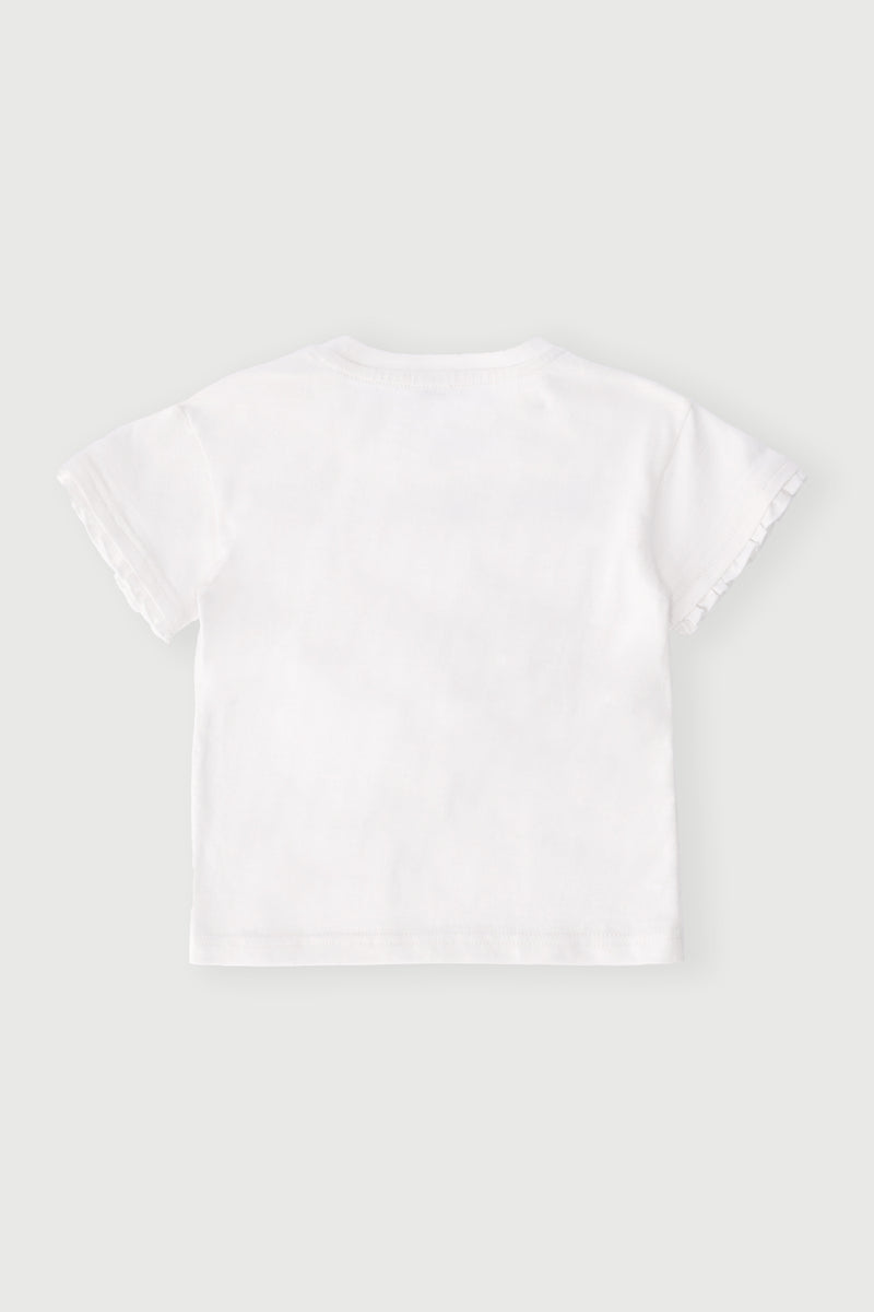 Pre-Girls Rainbow Tee - Cream