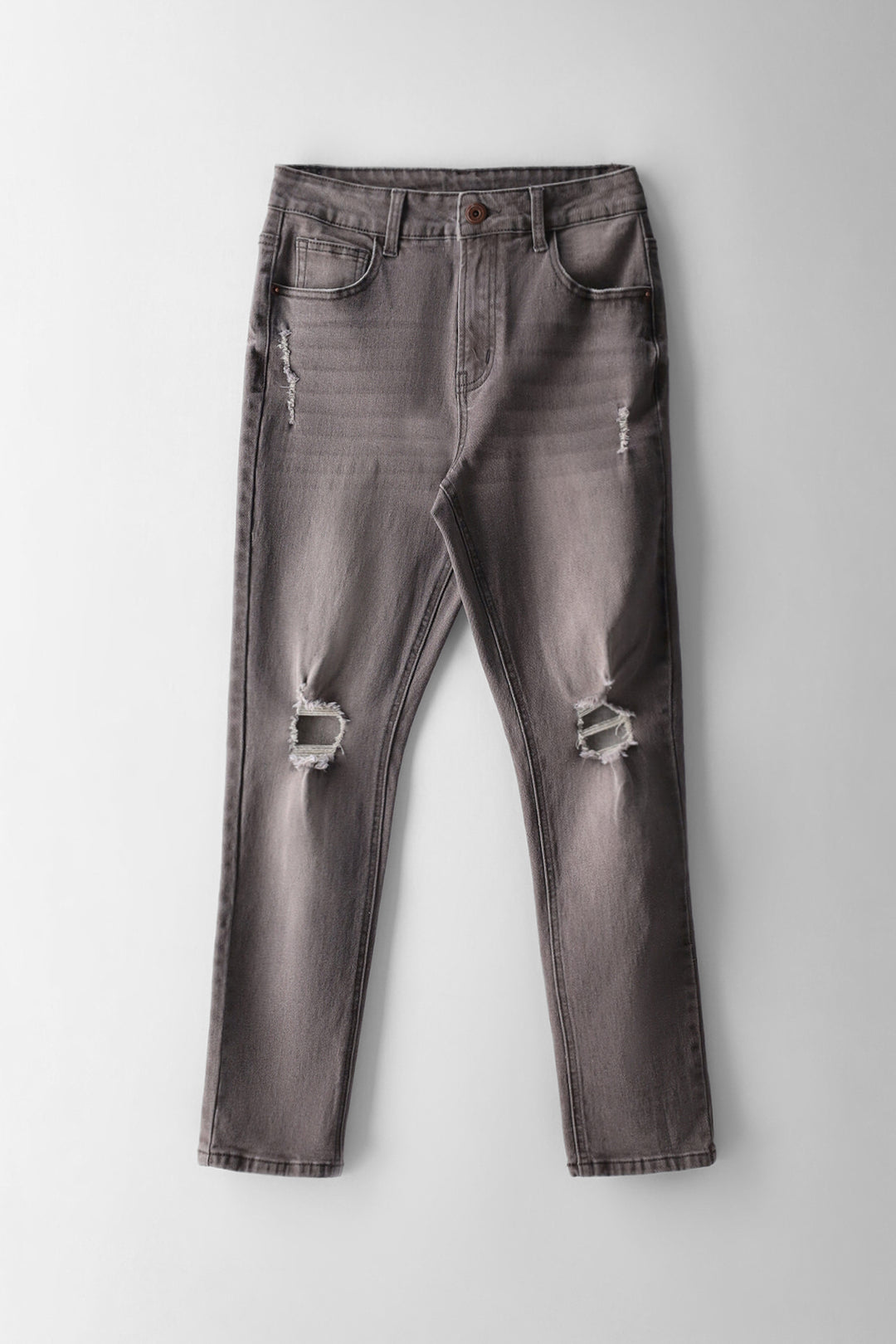 Boys Washed Abraised Slim Jean - Grey