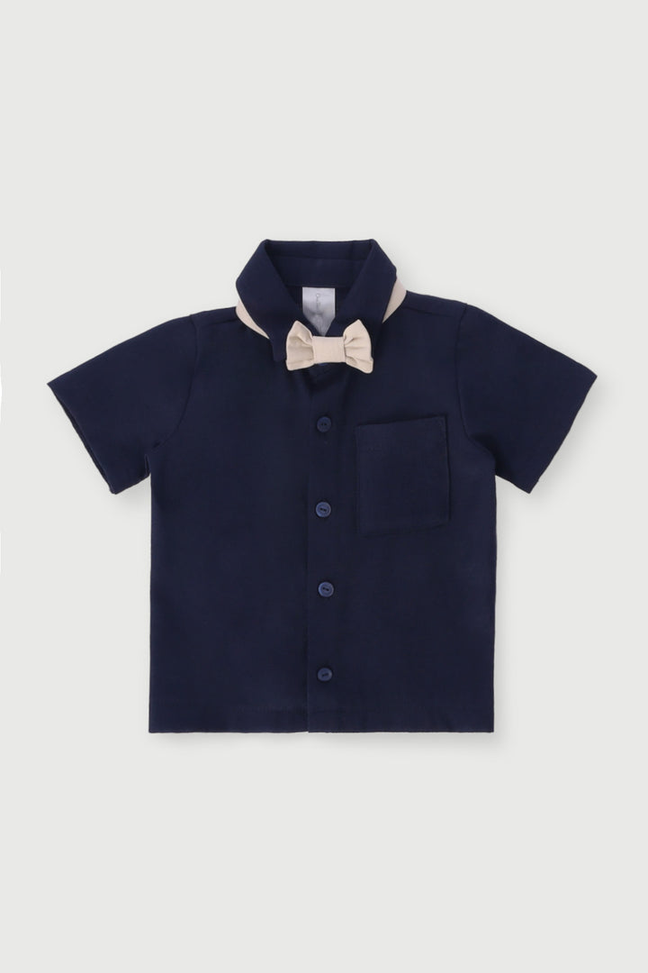 Baby Boys Occasion Shirt - Navy