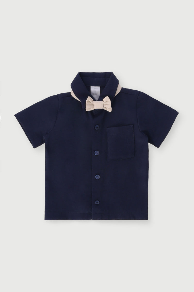 Baby Boys Occasion Shirt - Navy