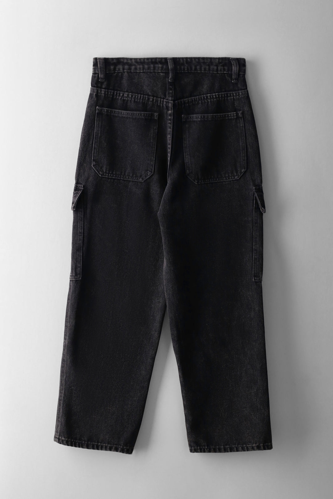Baggy Cargo Denim Jean - Black