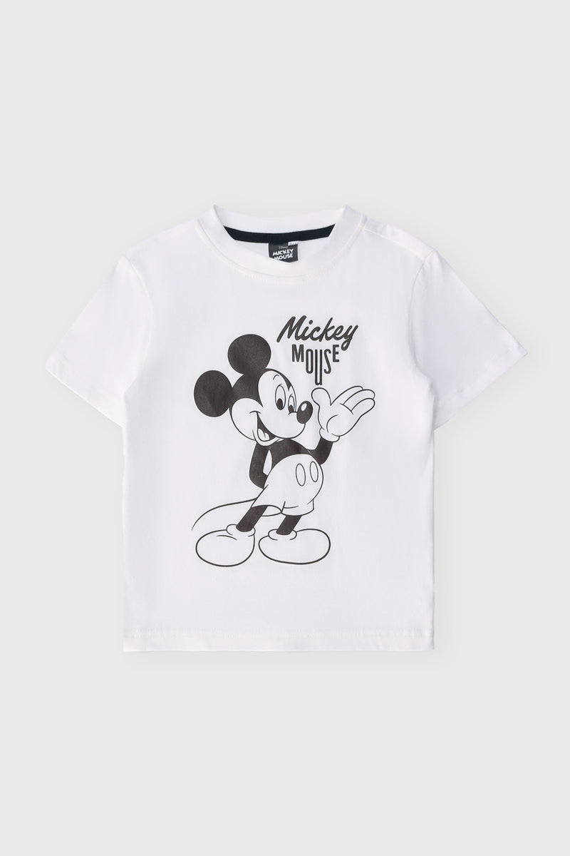 Pre-Boys Short Sleeve Mickey Tee - Cream
