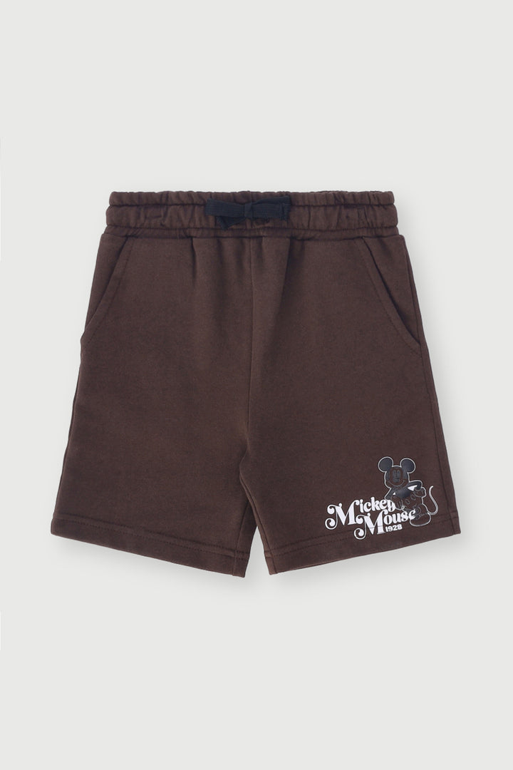 Pre-Boys Mickey Shorts - Chocolate