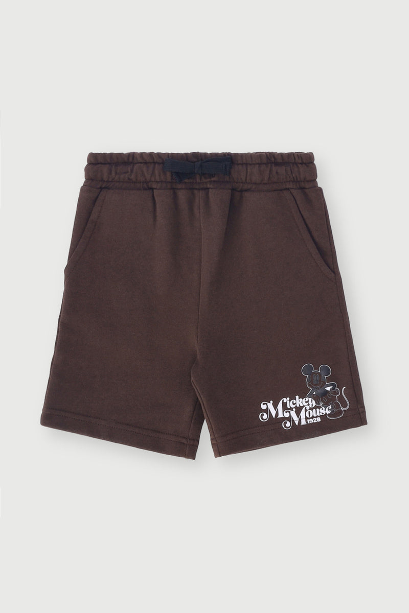 Pre-Boys Mickey Shorts - Chocolate