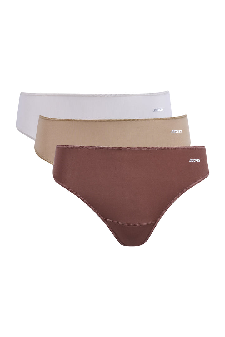 3 Pack Thong Panties - Natural