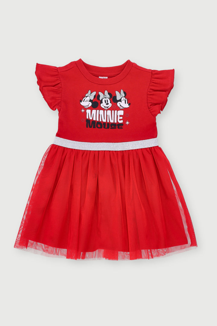 Baby Girls Minnie Party Dress - Red