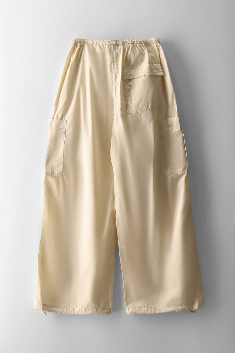Girls Parachute Fashion Cargo Pants - Ecru
