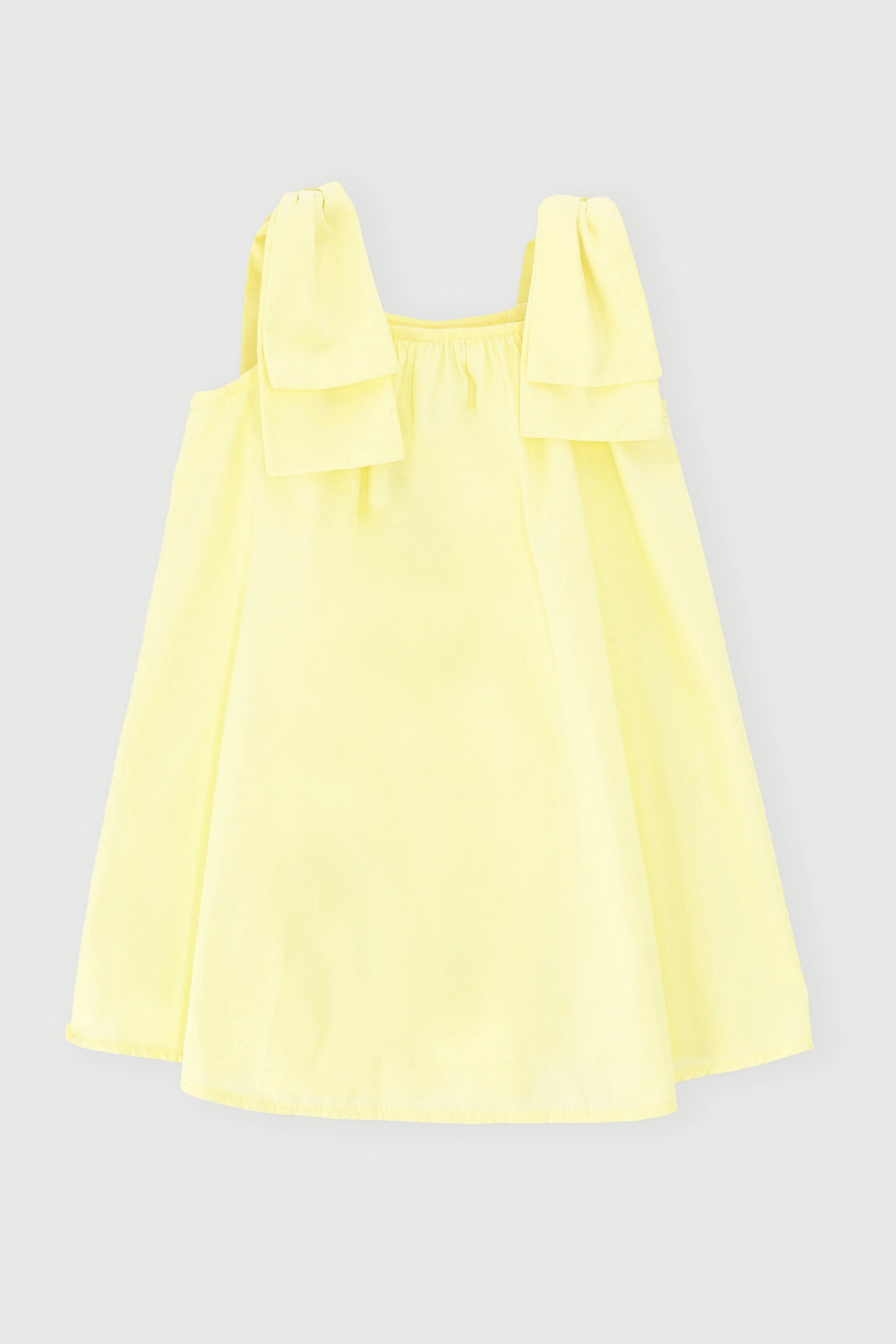 Pre-Girls Shoulder Bows Poplin Dress - Yellow