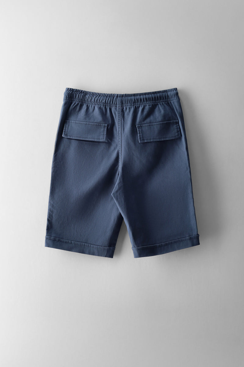 Twill Pull On Short - Grey/Blue