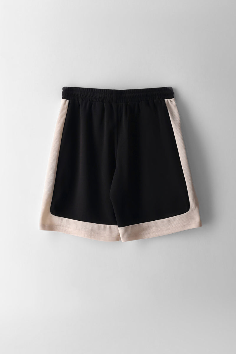 Boys Sports Shorts - Black/Cream