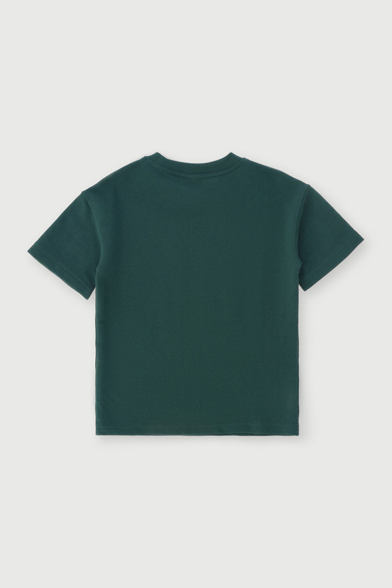 Pre-Boys Mickey Fleece Crew Top - Dark Green